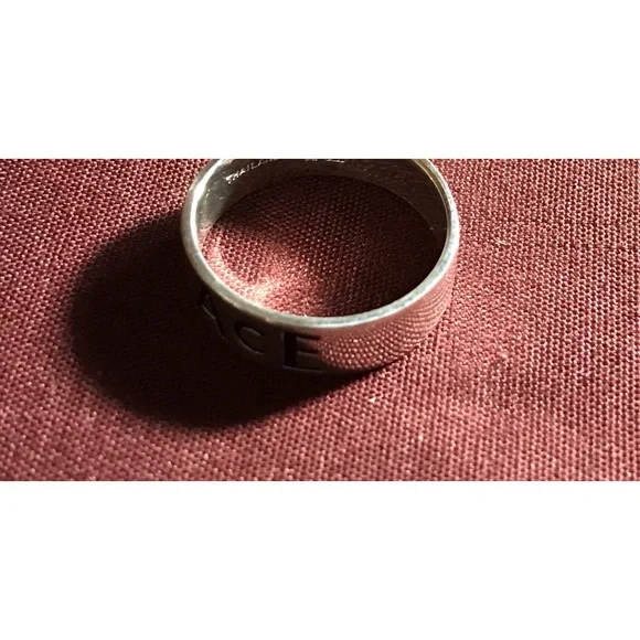 Sterling Silver Peace Band Ring Size 8 - Picture 16 of 16